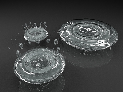 water spray water ripple water drop 3d model