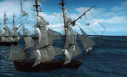 Modern Sailing Ancient Sailing 3d model