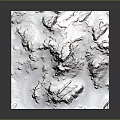 Snowy Mountain Terrain 3D Model With Snow Covered Peaks And Rocky Ridges