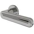 Polished Stainless Steel Door Handle with Modern Minimalist Sleek Metallic Design