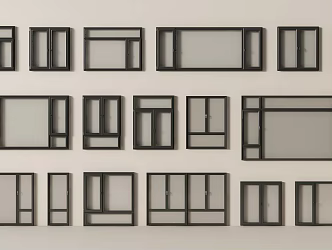 Modern windows casement windows floor-to-ceiling windows bay windows doors and windows 3d model