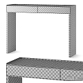 Minimalist Wooden Storage Furniture With Open Shelf And Drawer Unit Design