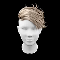 Game and Movie Character With White Head Model Blonde Messy Short Hair