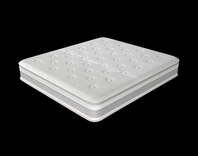 White Modern Mattress With Breathable Foam Design And Comfortable Support 3d model