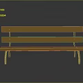 Modern Wooden Bench With Metal Legs And Slatted Seats Design