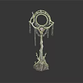 Artistic Decorative Sculpture With Circular Ring Vine Like Structure And Hanging Pendants