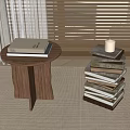 A few corners a few books 3d model