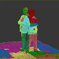 Two Boys With Crossed Arms Standing On Grass In Hoodies And Jeans