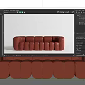 Modern Combination Sofa Multiplayer Sofa 3d model