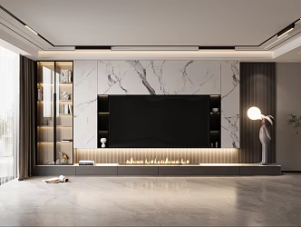 TV background wall 3d model