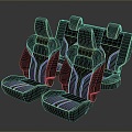 Business Chair Aircraft Seat Cabin Seat High-speed Rail Seat High-speed Rail Chair Subway Chair Bus Seat 3d model