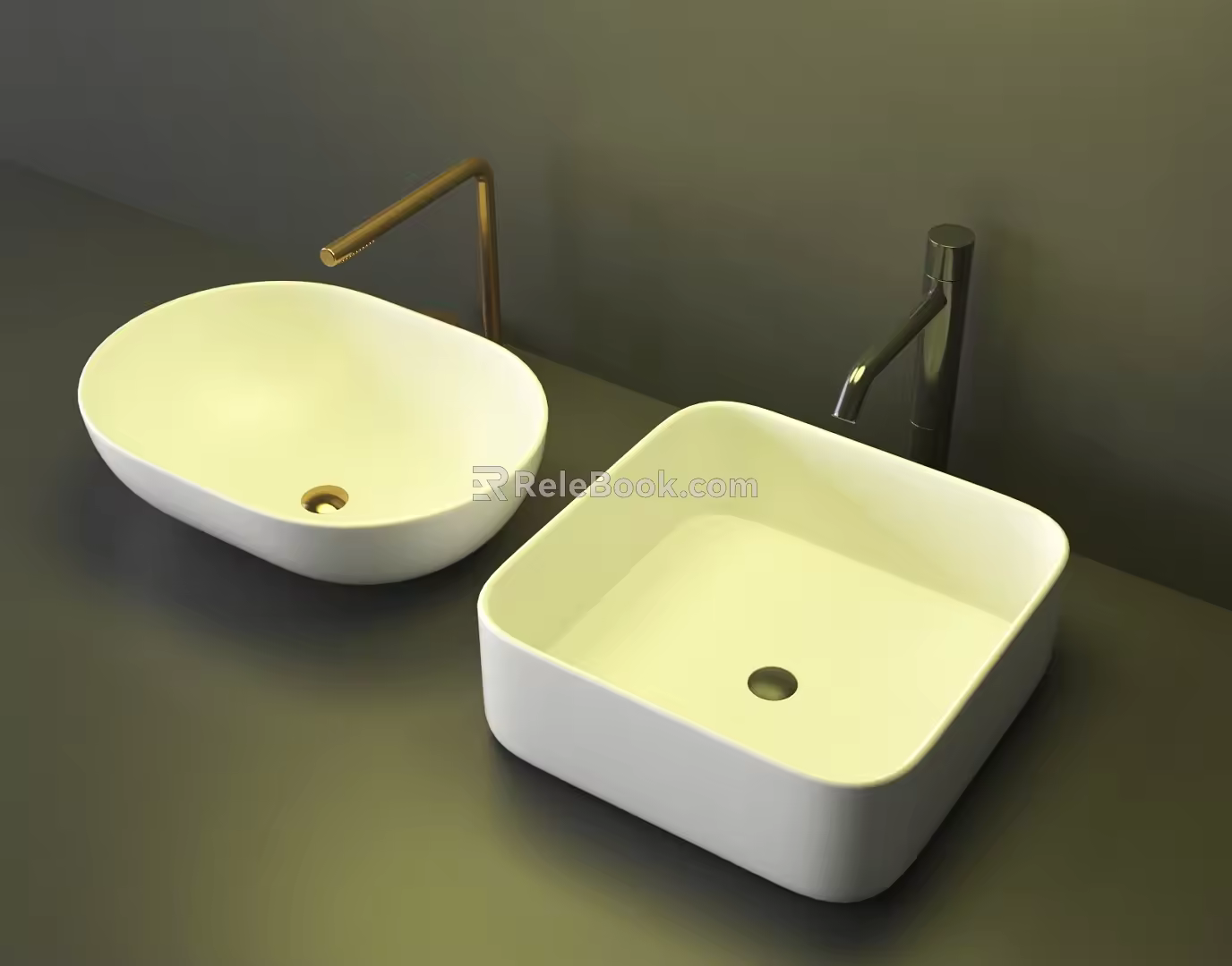 Modern table basin wash basin wash basin counter basin 3d model