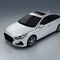 White Sedan With Modern Design Sunroof Streamlined Body And Alloy Wheels