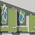 Modern School Building With Green Roof Surrounding Trees And Open Green Spaces