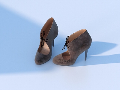 Shoes High Heels Leather Shoes 3d model