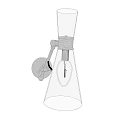 Modern Minimalist Wall Lamp With Conical Shade And Metal Mounting Design