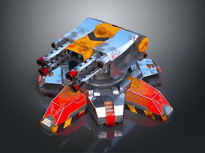 laser tower turret turntable sci-fi tower defense game tower defense sci-fi turret game turret game turret 3d model