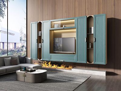 Modern TV Background Cabinet model