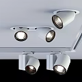 Modern Indoor Ceiling Lighting With Adjustable Downlights And Spotlights 3d model