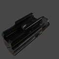 Tactical Weapon Flashlight With Blue LED Light And Mounting Bracket 3d model
