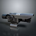 Tactical Weapon Sniper Scope With Optical Sight And Mount Bracket 3d model