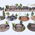 Outdoor Garden Table Chair Sets With Wooden Deck And Potted Plants For Relaxing Outdoor Spaces