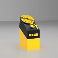 Yellow And Black Cube Decorative Item With Spiral Top For Lucky Fortune Decoration