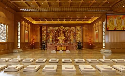 Chinese Buddhist Temple Buddhist Temple Ancestral Temple 3d model