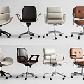 Modern Office Chairs Various Styles With Wheels White Black Brown Leather