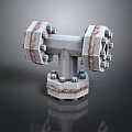 Industrial Metal Pipe Tee Joint Fitting With Bolts And Copper Wrapping