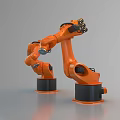 Dual Orange Industrial Robotic Arms For Automated Manufacturing Production Lines