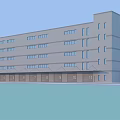 Multi Storey Industrial Factory Building With Gray Exterior Numerous Windows And Ground Floor Doors