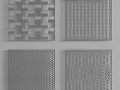 Perforated plate aluminum gusset plate perforated plate metal plate background plate perforated plate model