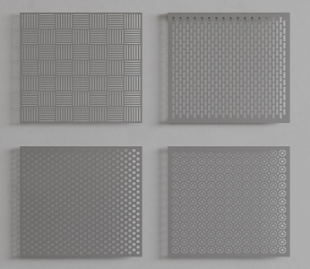 Perforated plate aluminum gusset plate perforated plate metal plate background plate perforated plate 3d model