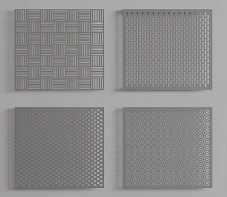 Perforated plate aluminum gusset plate perforated plate metal plate background plate perforated plate 3d model