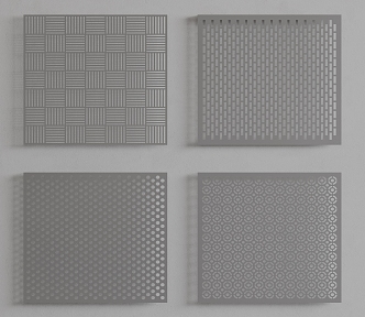 Perforated plate aluminum gusset plate perforated plate metal plate background plate perforated plate 3d model