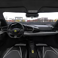 Red Sports Car With Sleek Body Black Wheels And Modern Front Design Features