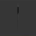 Medieval Sword With Crossguard Black Hilt And Sharp Metal Blade