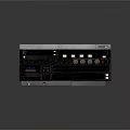 Vintage Computer Control Panel With Multiple Knobs Buttons And Indicator Lights