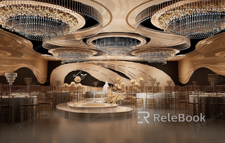 Light Luxury Champagne Ballroom model