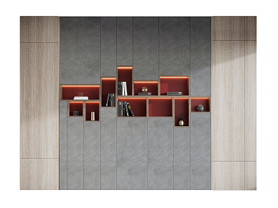 Modern Bookcase Decorative Bookcase model