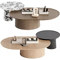 Log wind tea table 3d model