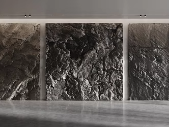 Modern rock background wall 3d model