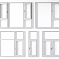 Modern Casement Windows With Various Frame Styles And Glass Panel Designs 3d model