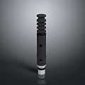 Black Cylindrical Household Item With Multi Layered Structure And White Base