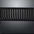 Modern Wooden Bench With Slatted Back And Armrests For Home Decor