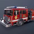 Red Southlake Fire Truck Number 22 Functional Vehicle Featuring Department Badge And Rescue Gear