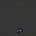 Blue And Gold Tactical Weapon Helmet With Warrior Inspired Design And Reflective Surface
