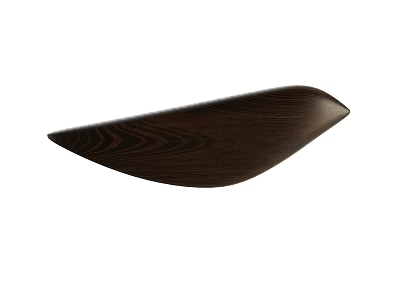 Decorative Ornament Set With Dark Wood Grain Curved Design Modern Style For Home Decor 3d model