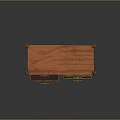 Traditional Wooden Chest of Drawers With Multiple Drawers And Golden Decorative Trim